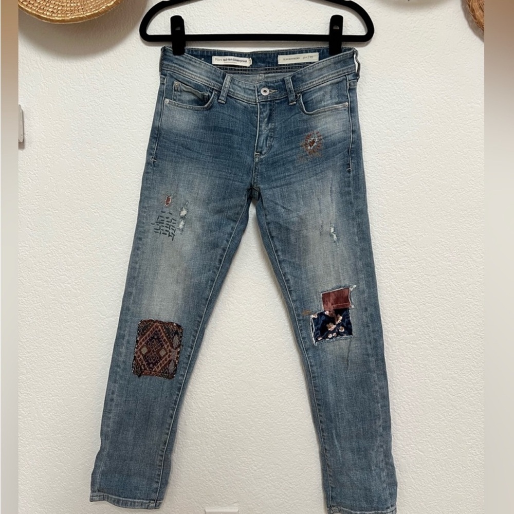 Anthro Pilcro and the Letterpress Slim Boyfriend Jeans Patch Size 26
(7)